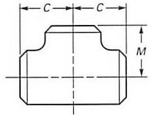 ASME B16.9 Buttweld Equal Tee Dimensions