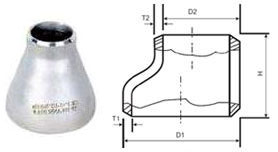 ASME B16.9 Buttweld Eccentric Reducer Dimensions