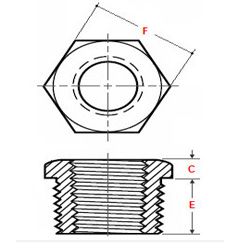 ASME B16.9 Threaded / Screwed Bushing Dimensions